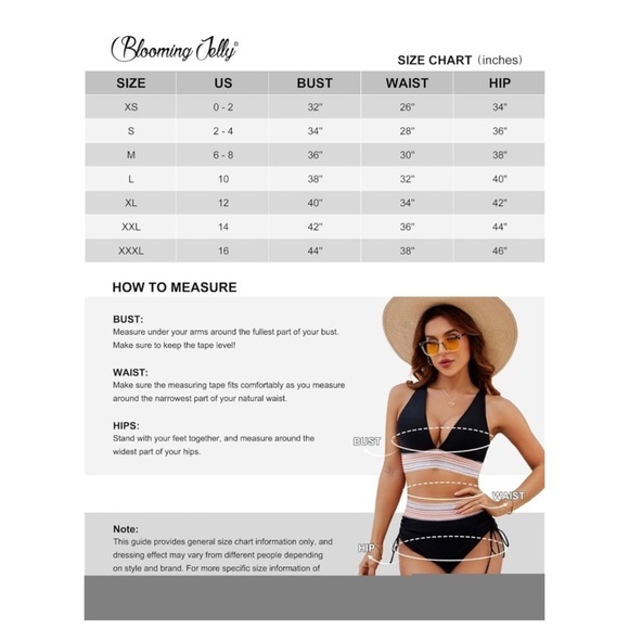 Blooming Jelly High Waisted Bikini Tummy Control Color Block Drawstring Size XL - Picture 9 of 9